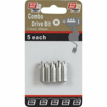 GRIP-RITE Phillips/Square Combo 1 In. Screwdriver Bit PCOMBOBIT1